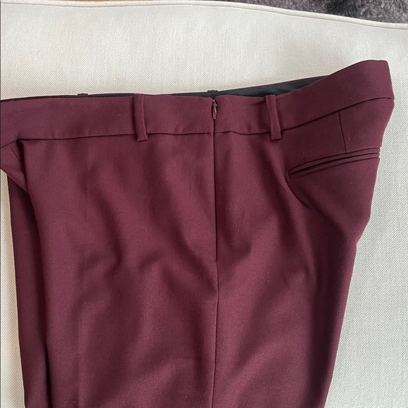 J. Crew City Fit Stretch Wool Pants, Burgundy, Size 8 - Picture 6 of 9